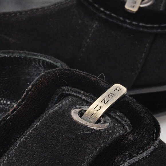 Fendi Vintage Icon Black Suede Velvet Buckle Platforms - Picture 7 of 11
